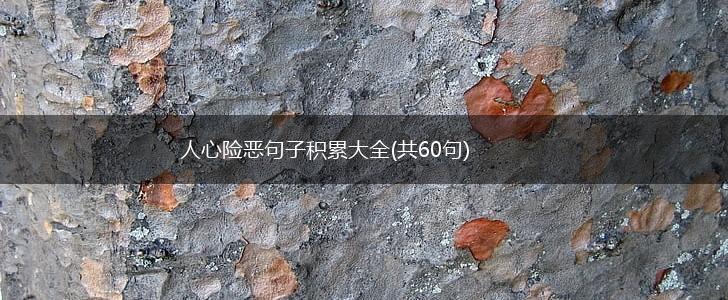 人心险恶句子积累大全(共60句),第1张