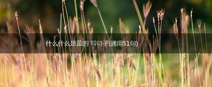 什么什么是蓝的 写句子(通用51句),第1张