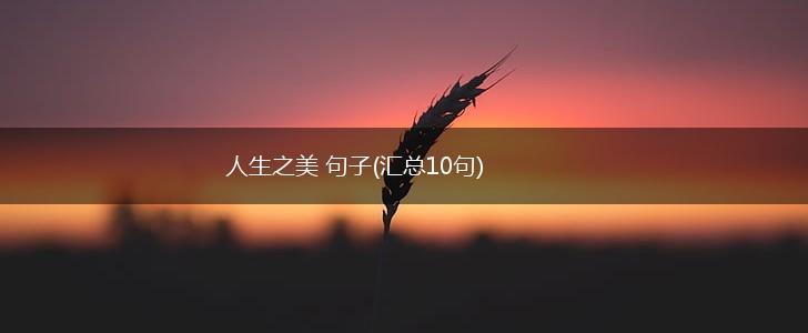 人生之美 句子(汇总10句),第1张
