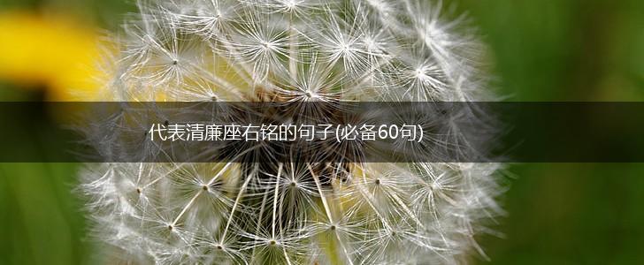 代表清廉座右铭的句子(必备60句),第1张