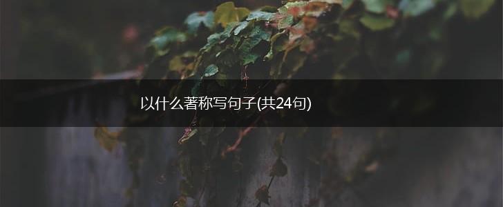 以什么著称写句子(共24句),第1张