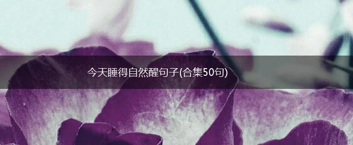 今天睡得自然醒句子(合集50句),第1张