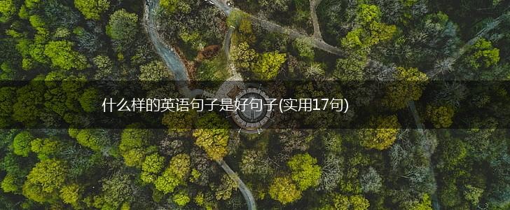 什么样的英语句子是好句子(实用17句),第1张